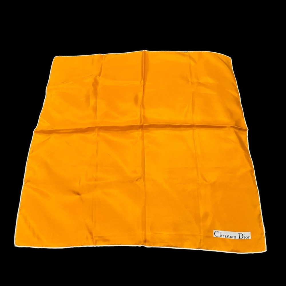 Christian Dior Orange Silk Scarf - EUC